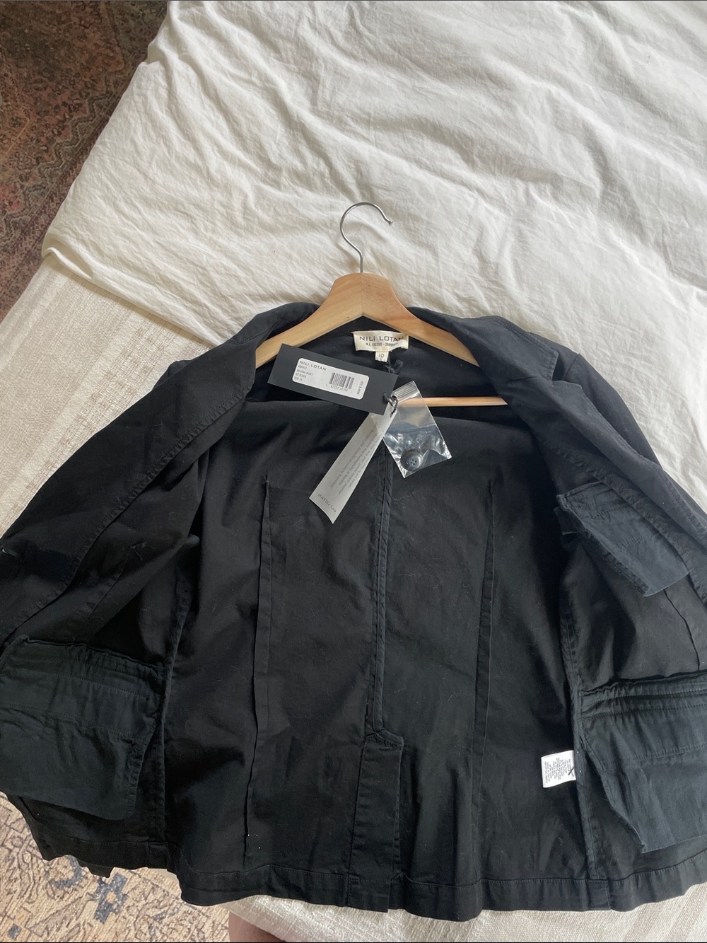 Nili Lotan Black Single-Button Women’s Blazer NWT size 10 - Picture 6 of 6